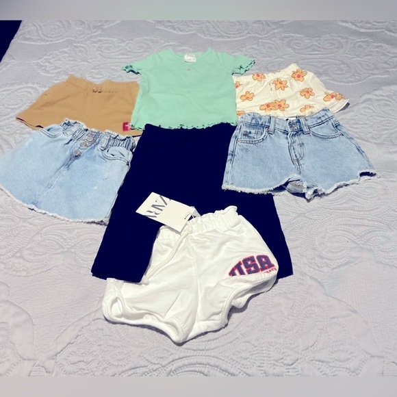 Zara Green and Tan Short Sleeve Tees Casual Collection  BUNDLES 7, Pc - Picture 1 of 16
